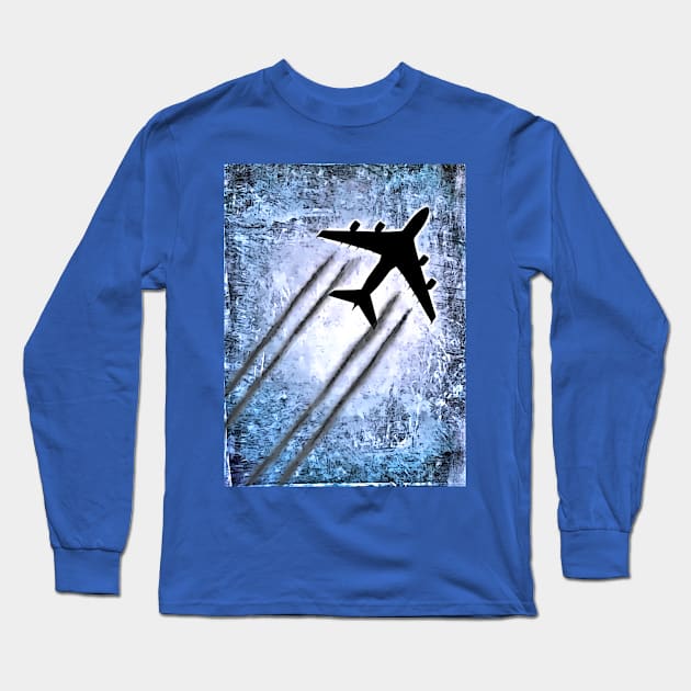 Airbus a380 in the Sky Long Sleeve T-Shirt by danieljanda